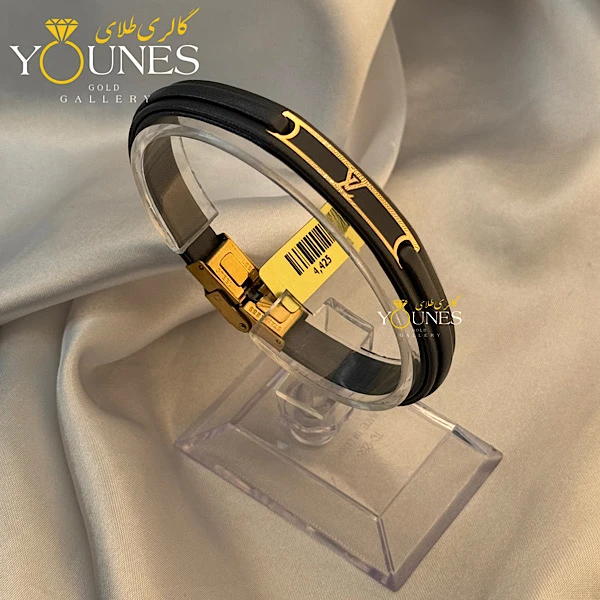 دستبند طلا چرم LV51